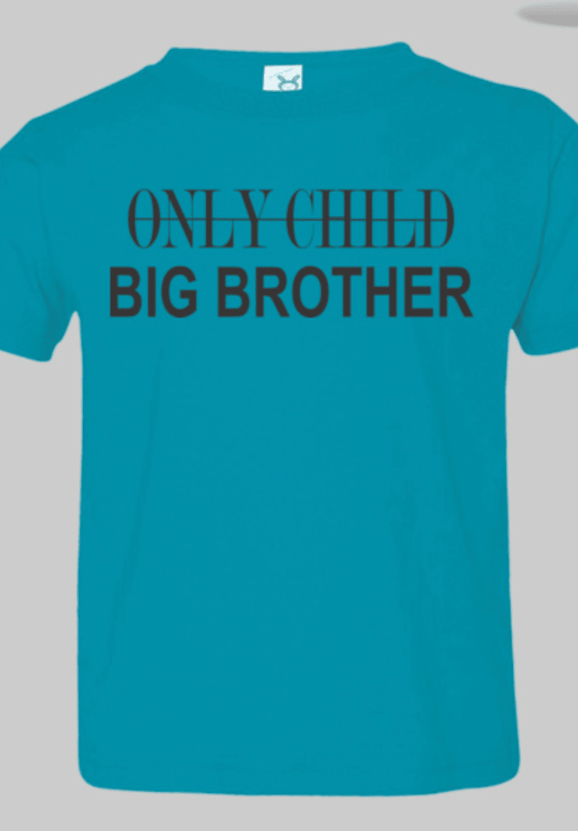 Blue Big Brother pregnancy announcement tshirt